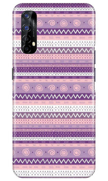 Zigzag line pattern3 Mobile Back Case for Realme 7 (Design - 11)