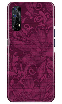 Purple Backround Mobile Back Case for Realme 7 (Design - 22)