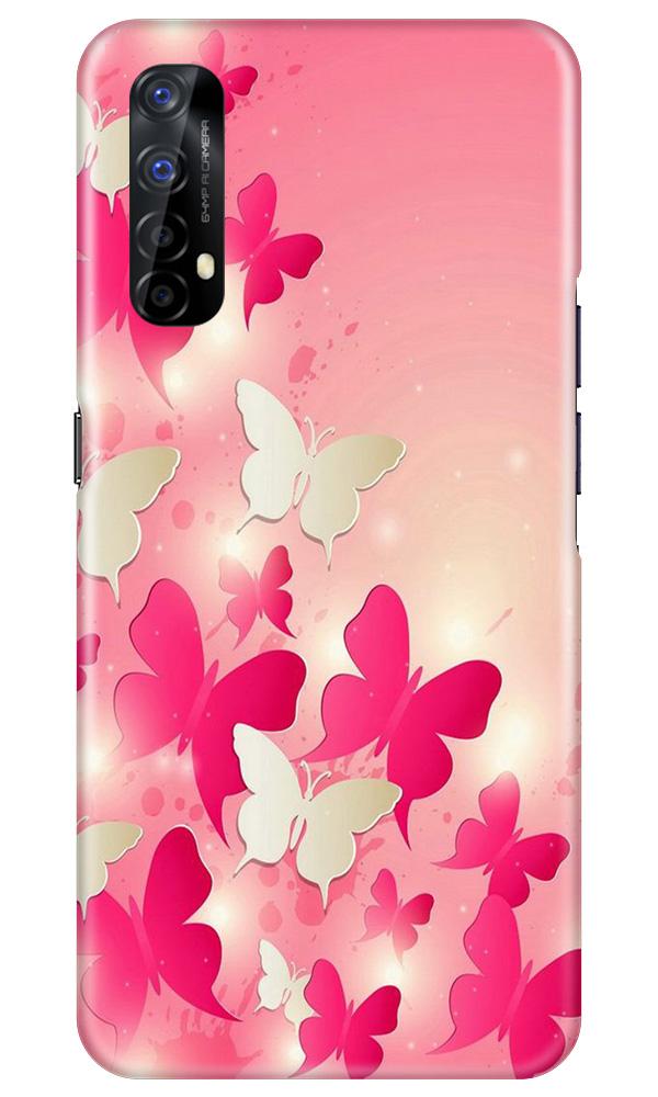 White Pick Butterflies Case for Realme 7