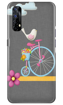 Sparron with cycle Mobile Back Case for Realme 7 (Design - 34)