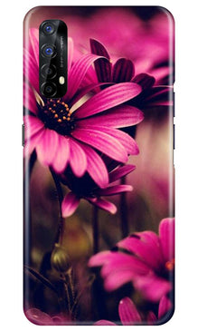 Purple Daisy Mobile Back Case for Realme 7 (Design - 65)