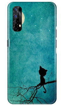 Moon cat Mobile Back Case for Realme 7 (Design - 70)