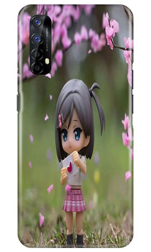 Cute Girl Mobile Back Case for Realme 7 (Design - 92)