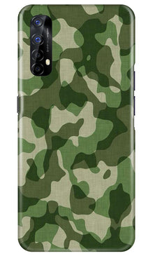 Army Camouflage Mobile Back Case for Realme 7  (Design - 106)