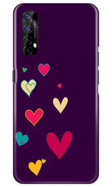 Purple Background Mobile Back Case for Realme 7  (Design - 107)