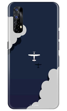 Clouds Plane Mobile Back Case for Realme 7 (Design - 196)