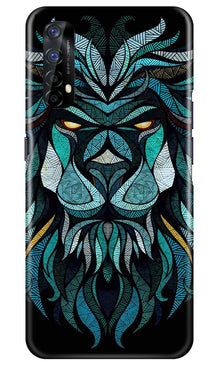 Lion Mobile Back Case for Realme 7 (Design - 314)