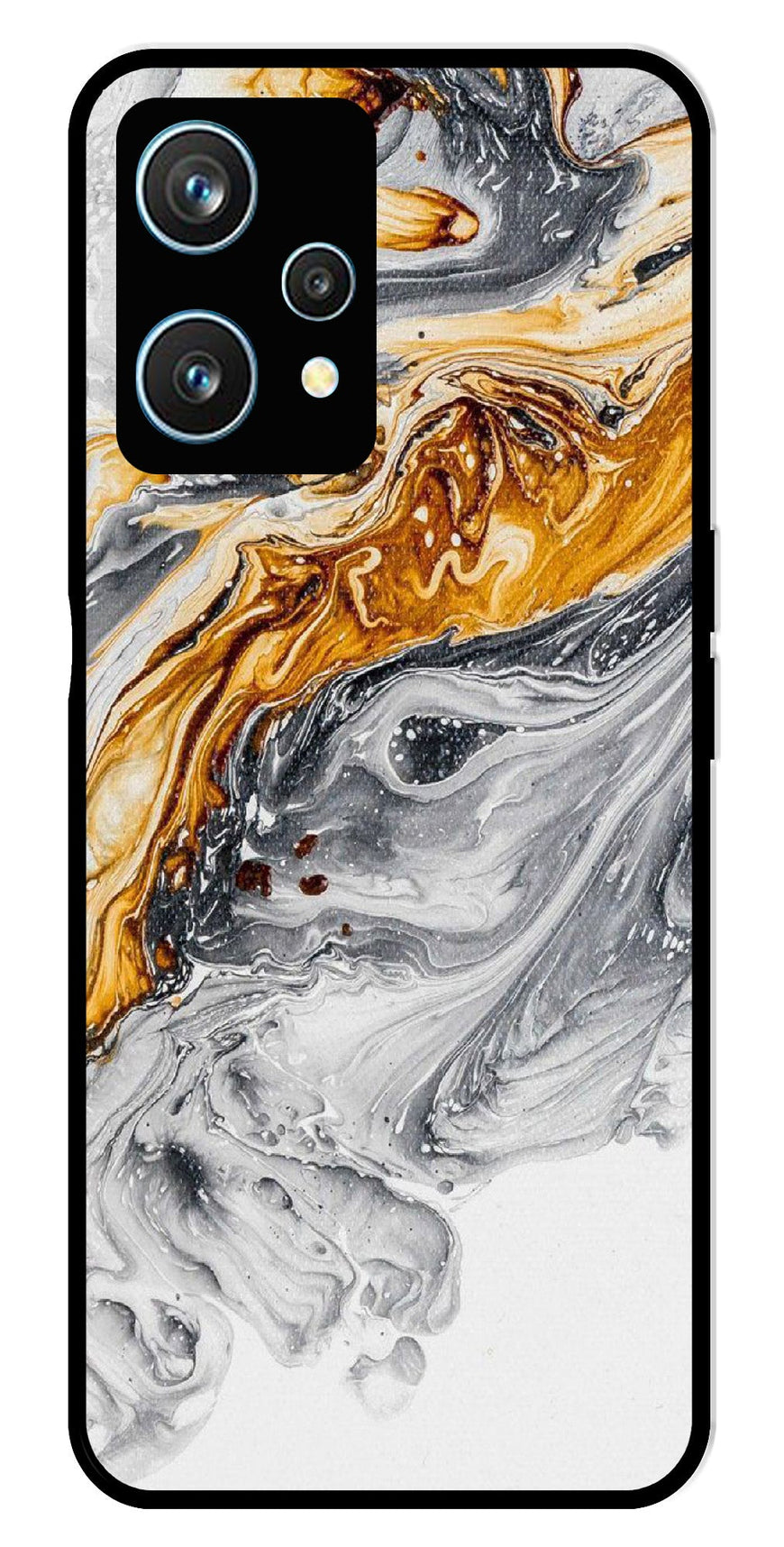 Marble Pattern Metal Mobile Case for Realme 9 Pro 5G  (Design No -36)