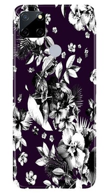 white flowers Mobile Back Case for Realme Narzo 30a (Design - 7)