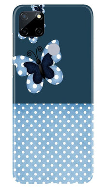 White dots Butterfly Mobile Back Case for Realme Narzo 30a (Design - 31)