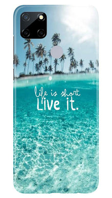 Life is short live it Mobile Back Case for Realme Narzo 30a (Design - 45)