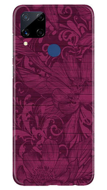 Purple Backround Mobile Back Case for Realme C15 (Design - 22)