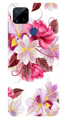 Beautiful flowers Mobile Back Case for Realme C15 (Design - 23)