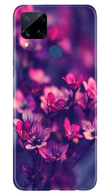 flowers Mobile Back Case for Realme C15 (Design - 25)