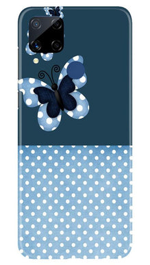 White dots Butterfly Mobile Back Case for Realme C15 (Design - 31)