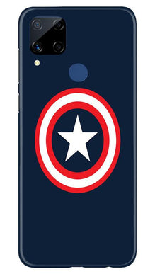 Captain America Mobile Back Case for Realme C15 (Design - 42)