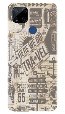 Travel Mobile Back Case for Realme C15  (Design - 104)