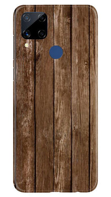 Wooden Look Mobile Back Case for Realme C15  (Design - 112)