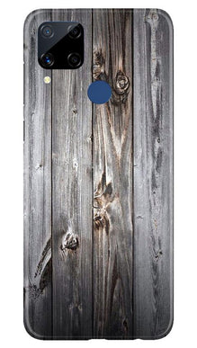 Wooden Look Mobile Back Case for Realme C15  (Design - 114)