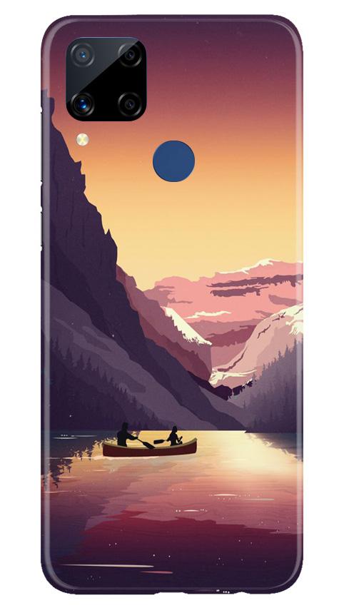 Mountains Boat Case for Realme C15 (Design - 181)