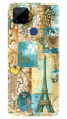 Travel Eiffel Tower Mobile Back Case for Realme C15 (Design - 206)