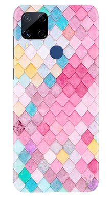 Pink Pattern Mobile Back Case for Realme C15 (Design - 215)