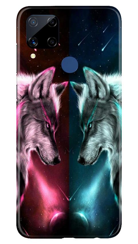 Wolf fight Case for Realme C15 (Design No. 221)