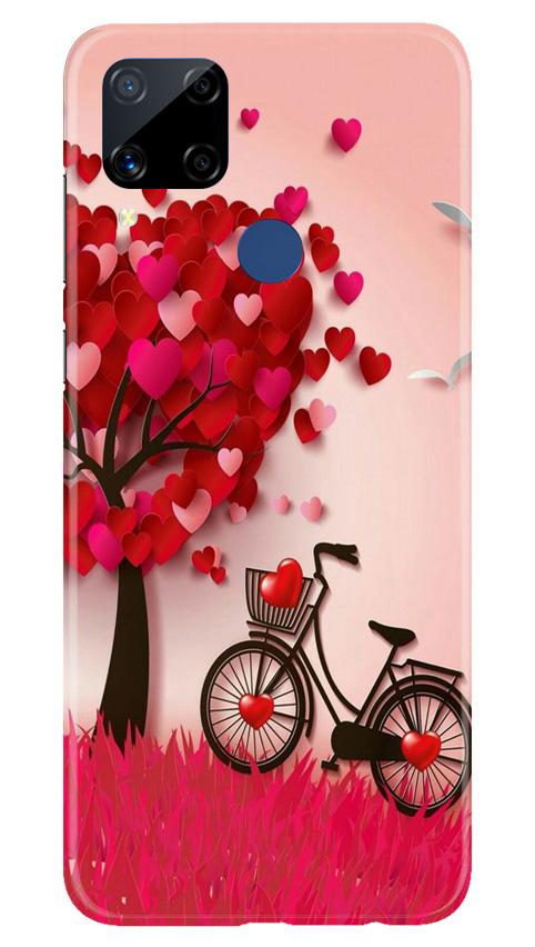 Red Heart Cycle Case for Realme C15 (Design No. 222)