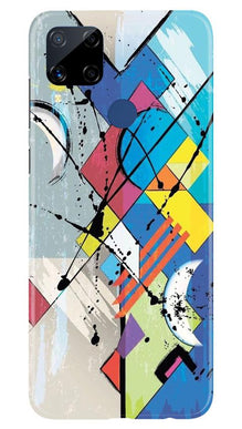 Modern Art Mobile Back Case for Realme C15 (Design - 235)