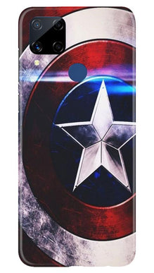 Captain America Shield Mobile Back Case for Realme C15 (Design - 250)