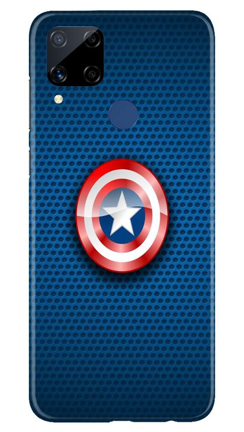 Captain America Shield Case for Realme C15 (Design No. 253)