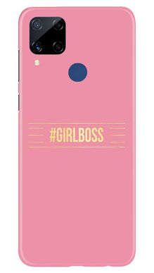 Girl Boss Pink Mobile Back Case for Realme C15 (Design - 263)