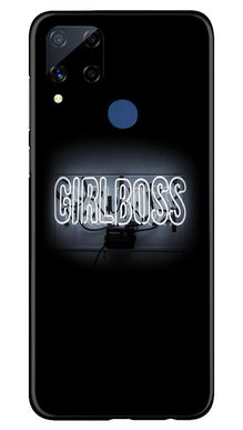 Girl Boss Black Mobile Back Case for Realme C15 (Design - 268)