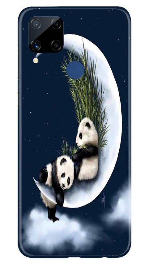 Panda Moon Mobile Back Case for Realme C15 (Design - 318)