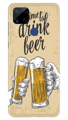 Drink Beer Mobile Back Case for Realme C15 (Design - 328)