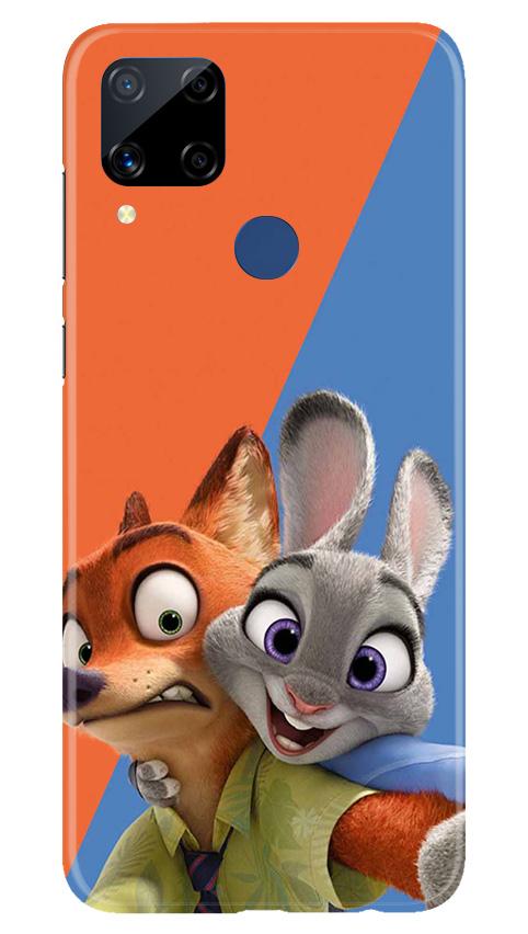 Cartoon Mobile Back Case for Realme C15 (Design - 346)