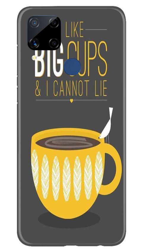 Big Cups Coffee Mobile Back Case for Realme C15 (Design - 352)