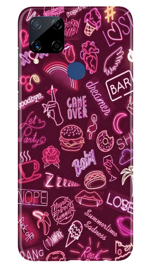 Party Theme Mobile Back Case for Realme C15 (Design - 392)