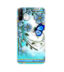 Blue Butterfly Mobile Back Case for Realme C3 (Design - 21)