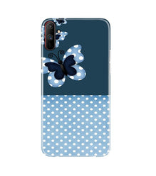 White dots Butterfly Mobile Back Case for Realme C3 (Design - 31)