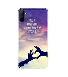 Fall in love Mobile Back Case for Realme C3 (Design - 50)