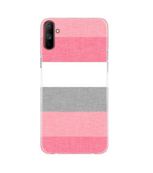 Pink white pattern Mobile Back Case for Realme C3 (Design - 55)