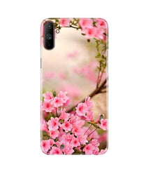 Pink flowers Mobile Back Case for Realme C3 (Design - 69)