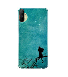 Moon cat Mobile Back Case for Realme C3 (Design - 70)