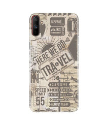 Travel Mobile Back Case for Realme C3  (Design - 104)