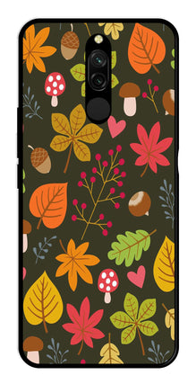 Leaves Design Metal Mobile Case for Redmi 8