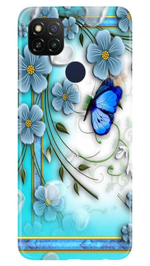 Blue Butterfly Mobile Back Case for Redmi 9 Activ (Design - 21)