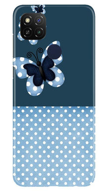 White dots Butterfly Mobile Back Case for Redmi 9 Activ (Design - 31)