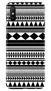 Black white Pattern Mobile Back Case for Xiaomi Redmi 9i (Design - 5)