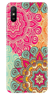 Rangoli art Mobile Back Case for Xiaomi Redmi 9i (Design - 6)